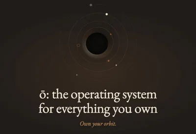 ō.nz homepage with its orbital illustration and the operating system for everything you own headline